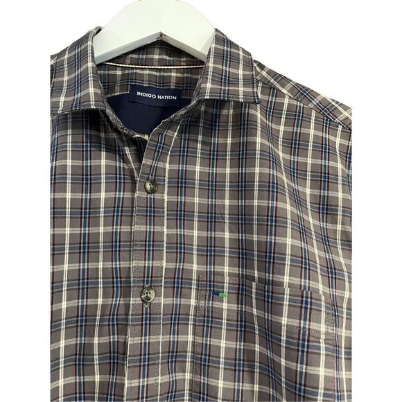 Indigo Nation plaid button down shirt - L - Picture 3 of 8